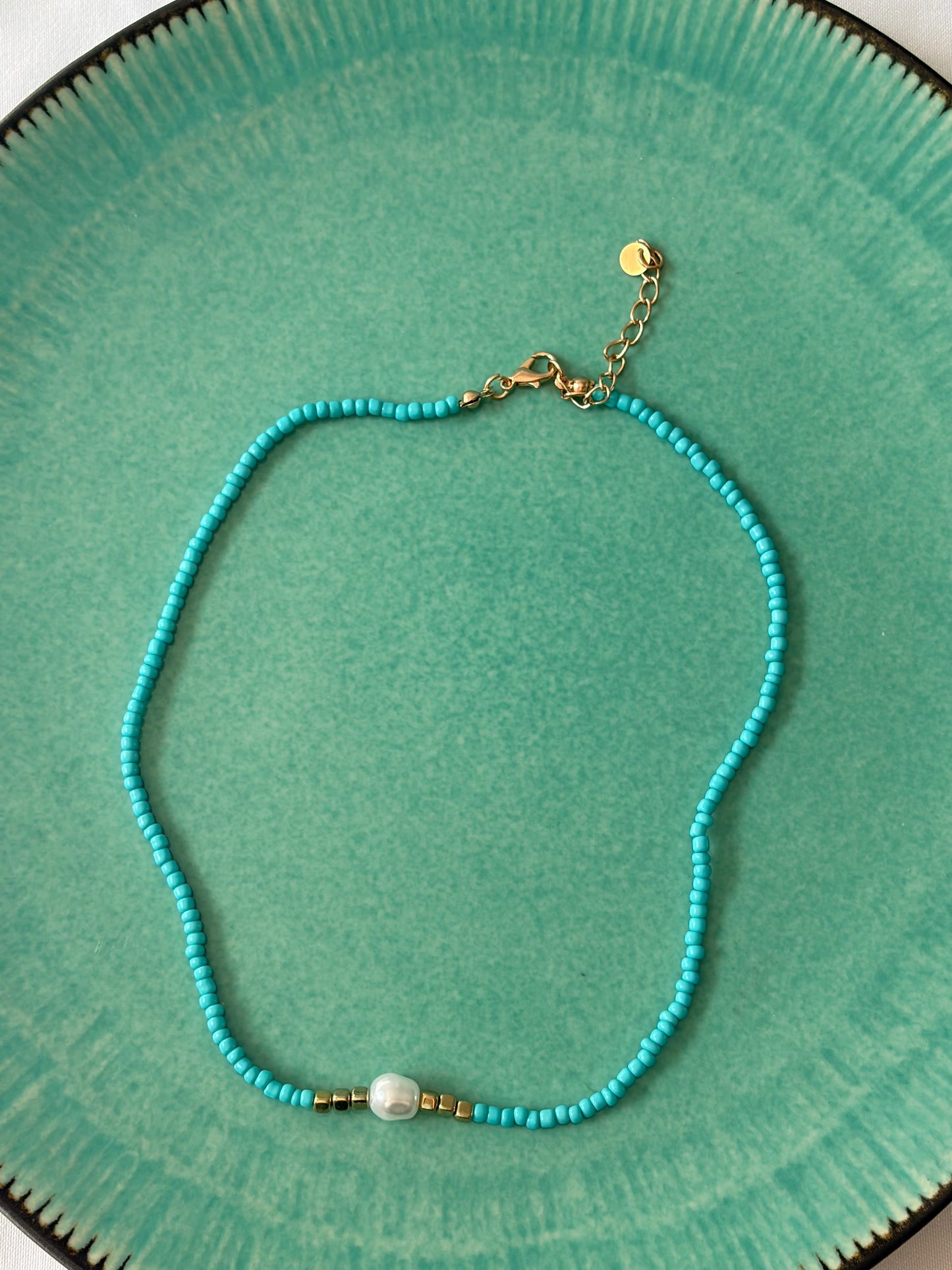 COASTAL DREAM BLUE BEADED NECKLACE