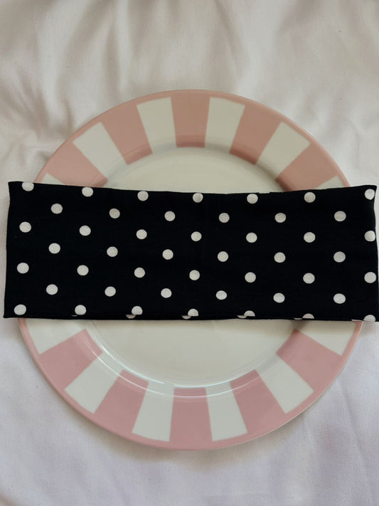 BLACK POLKADOT HEADBAND