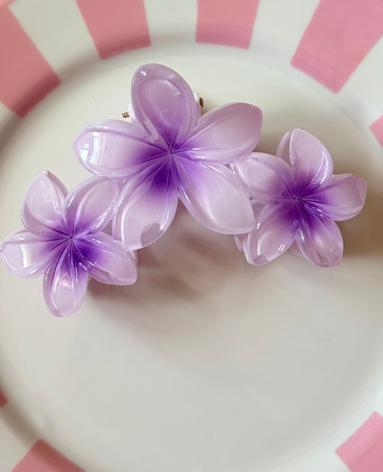 PURPLE BLOOM FLOWER HAIR CLIP